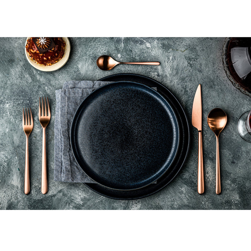 Linea Ice Titanium Coating Place Settings, Matte - BlueJay Avenue