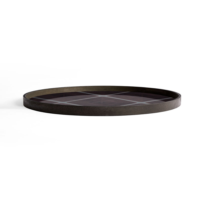 Linear Glass Ottoman Tray, Slate - BlueJay Avenue