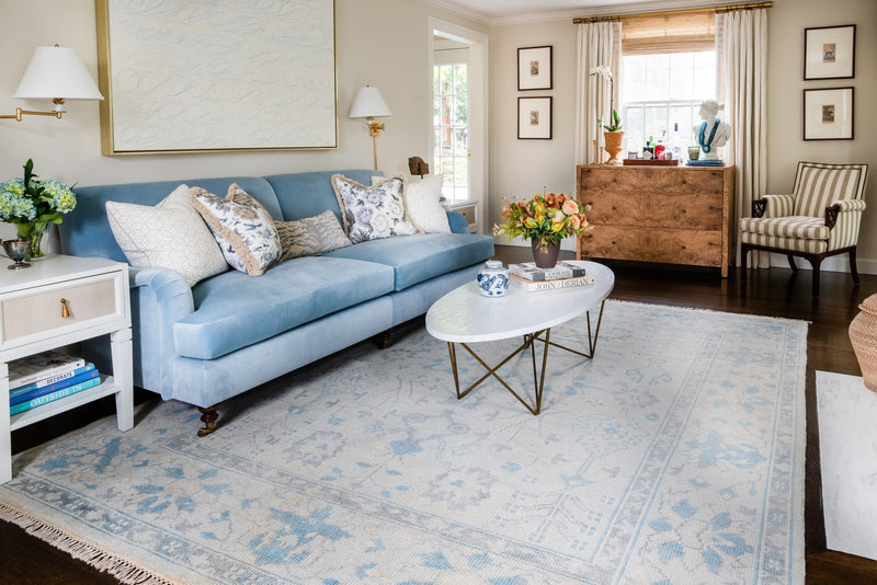 Lowell Hand Knotted Wool Area Rug, Ivory - BlueJay Avenue