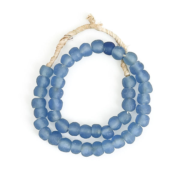 Maia Sea Glass Beads, Indigo Blue - BlueJay Avenue