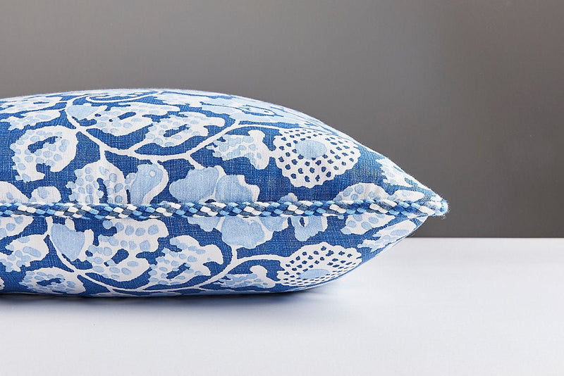 Maiden Floral Pillow, Denim - BlueJay Avenue