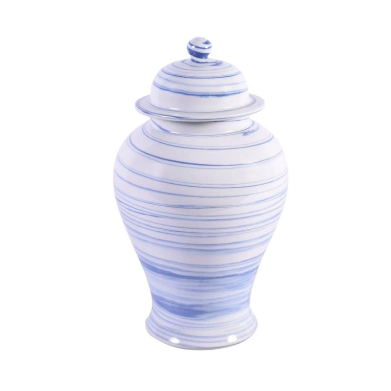 Marbleized Porcelain Temple Jar - BlueJay Avenue