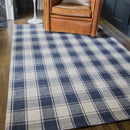 Marlborough Hand Woven Wool Area Rug, Navy - BlueJay Avenue