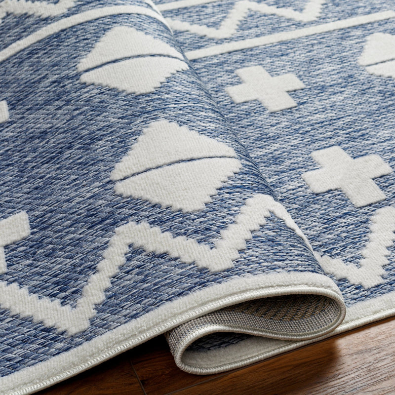 Maud Outdoor Blue Area Rug - BlueJay Avenue