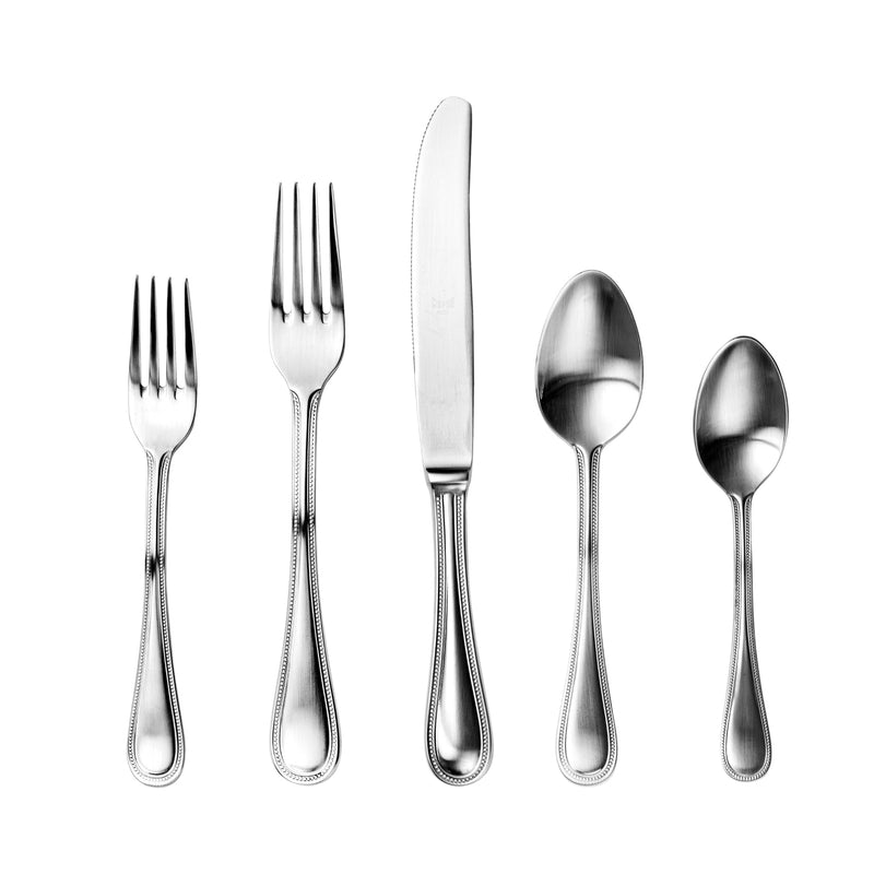 Mepra Perla 5 pcs/20 pcs Place Setting, Pewter - BlueJay Avenue