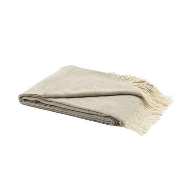 Milan Wool & Cashmere Throw Blanket, Driftwood - BlueJay Avenue