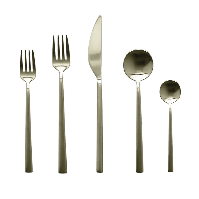 Movida Ice 5 pc Cutlery Set, Champagne - BlueJay Avenue