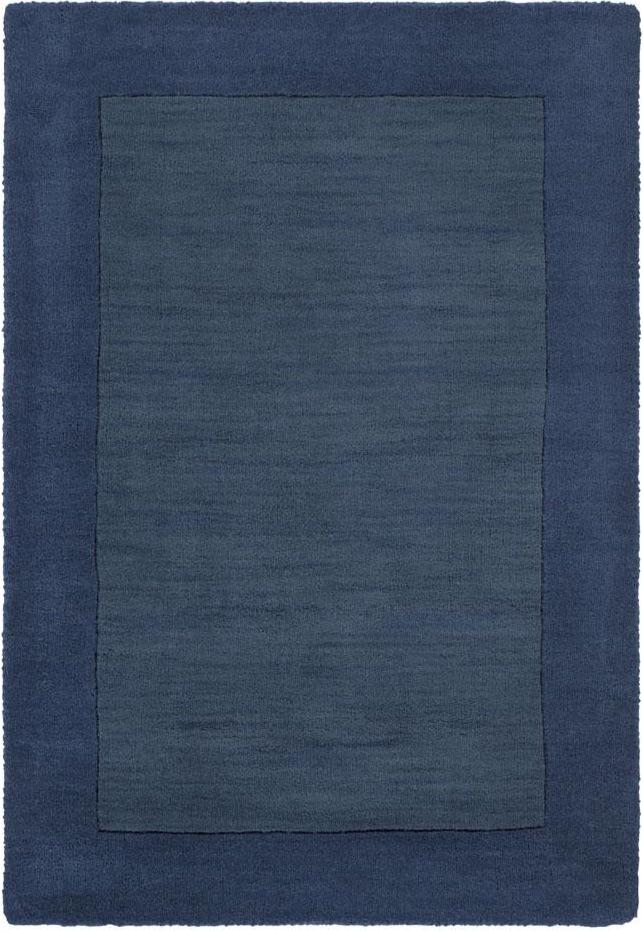 Navy Wool Hand Knotted Rug - BlueJay Avenue