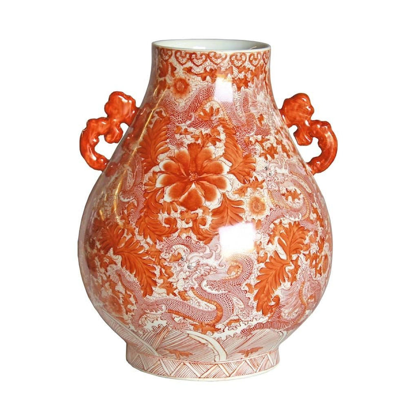 Orange Dragon Deer Head Vase - BlueJay Avenue