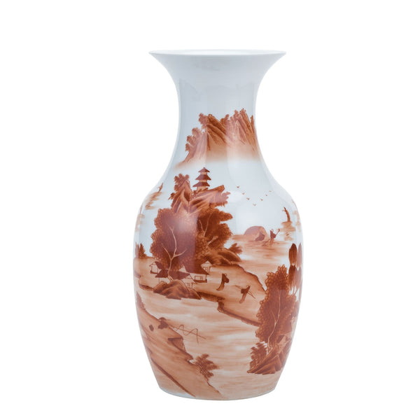 Orange Landscape Fish Tail Vase - BlueJay Avenue