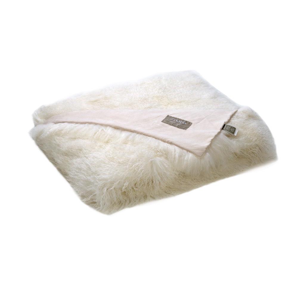 Original Tibetan lamb Throw, Ivory | BlueJay Avenue - BlueJay Avenue