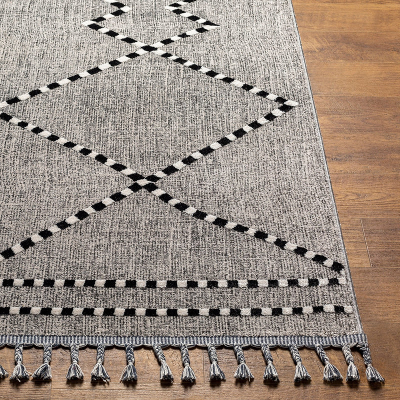 Palermo Grey And Black Rug - BlueJay Avenue