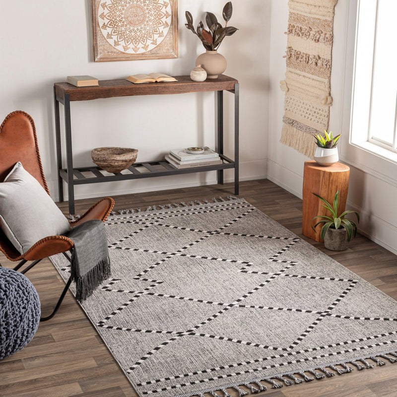 Palermo Grey And Black Rug - BlueJay Avenue