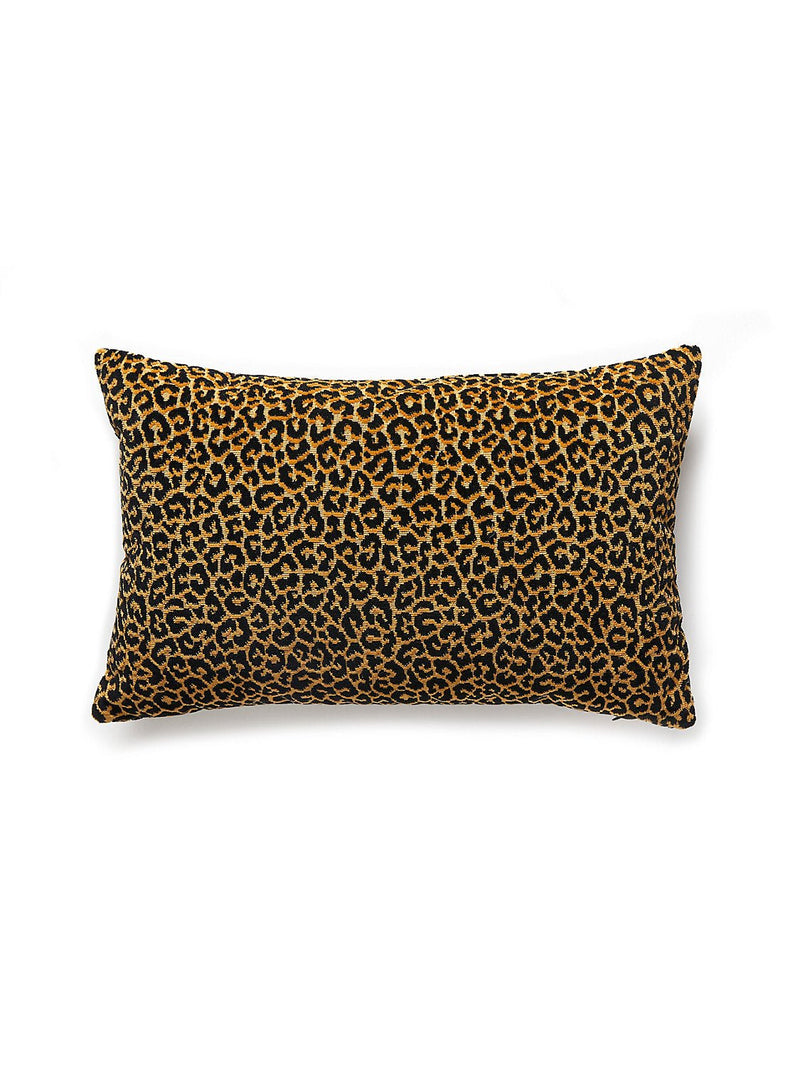 Panthera Velvet Lumbar Pillow, Ebony - BlueJay Avenue