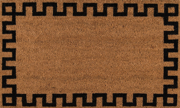 Park Greek Key Natural Hand Woven Coir Doormat - BlueJay Avenue