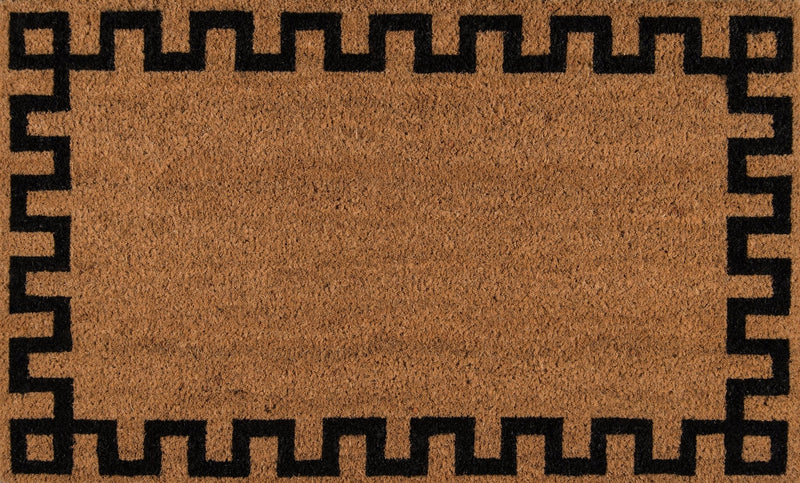 Park Greek Key Natural Hand Woven Coir Doormat - BlueJay Avenue