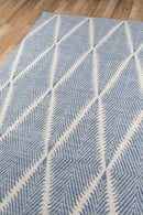 River Hand Woven Indoor Outdoor Area Rug, Denim - BlueJay Avenue