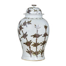 Rusty Brown Bamboo Temple Jar - BlueJay Avenue