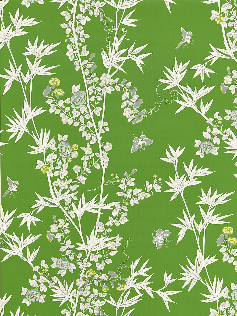 Scalamandre Jardin De Chine Wallpaper, Jade - BlueJay Avenue