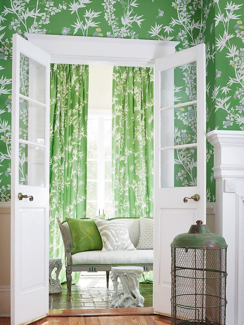 Scalamandre Jardin De Chine Wallpaper, Jade - BlueJay Avenue