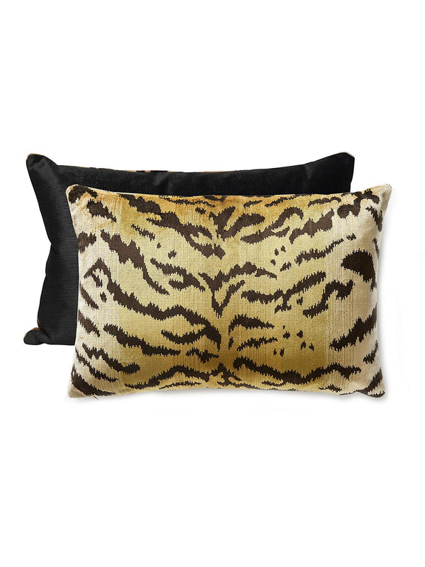Scalamandre Tigre Silk Indus Lumbar Pillow - BlueJay Avenue
