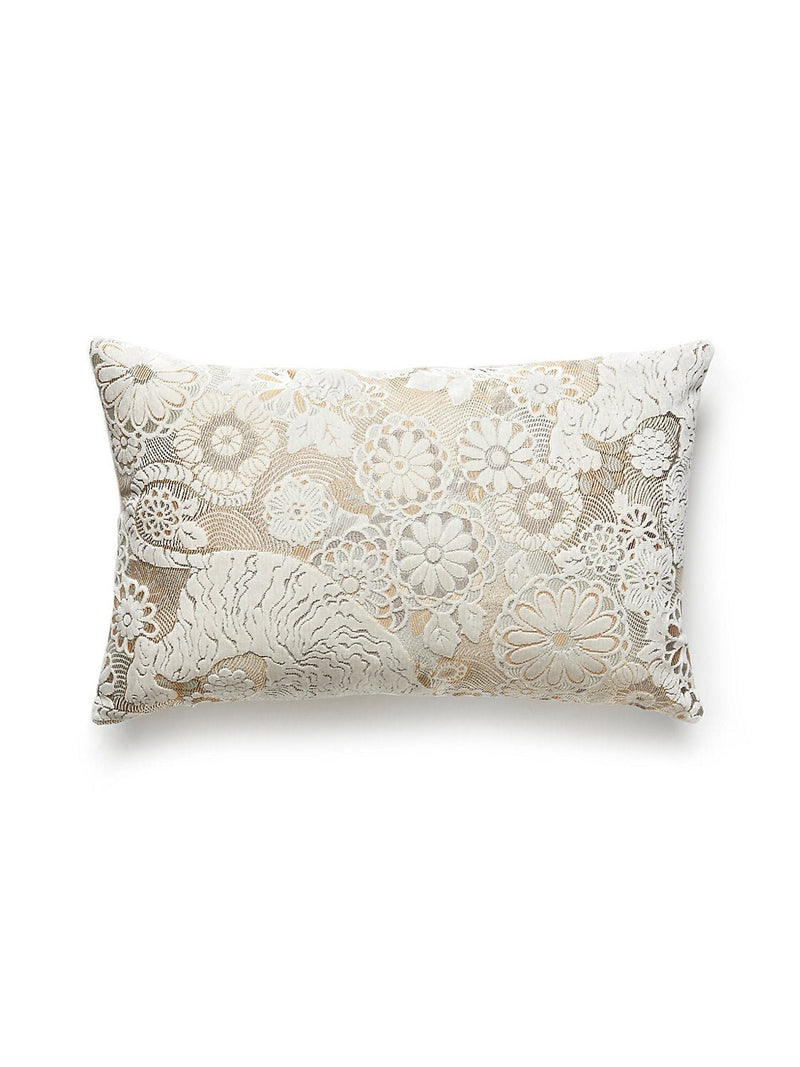 Siberian Tiger Lumbar Pillow, White Tawny - BlueJay Avenue