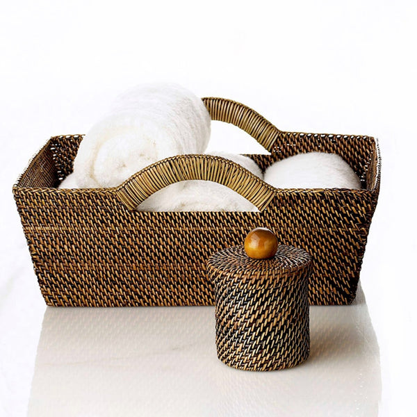 Sienna Hand Woven Tote Basket By Calaisio - BlueJay Avenue