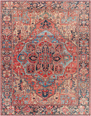 Sierra Traditional Oriental Red And Blue Area Rug - BlueJay Avenue