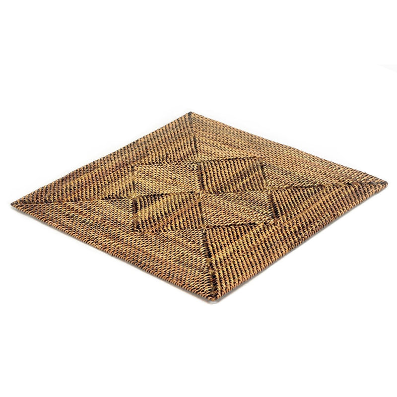 Square Wicker Placemat, Set of 4 - BlueJay Avenue