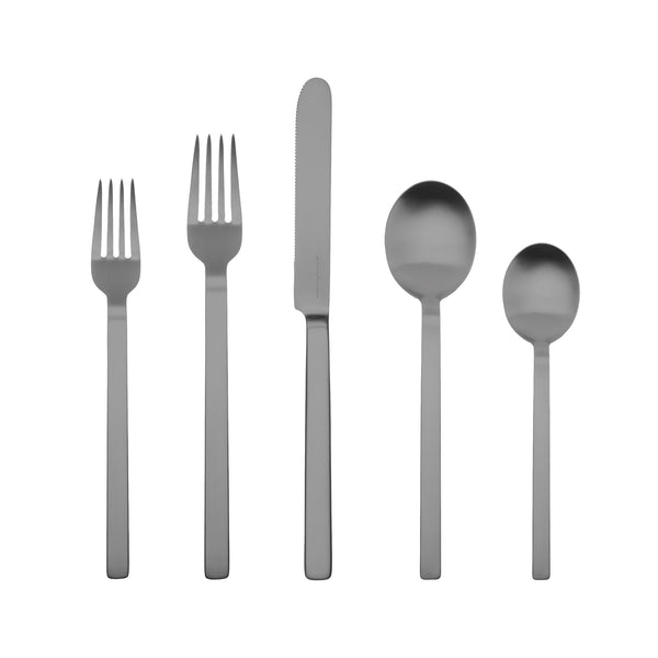 Stile Cutlery Set, Ice Oro Nero - BlueJay Avenue