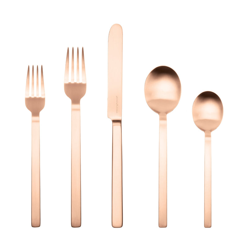 Stile Flatware Set, Ice Bronzo - BlueJay Avenue