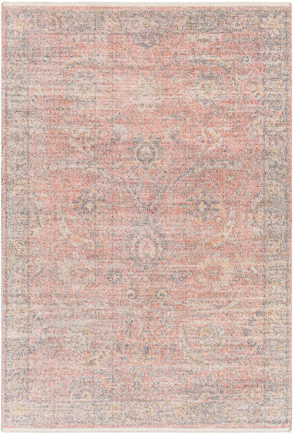 Subtle Pink Traditional Area Rug - BlueJay Avenue