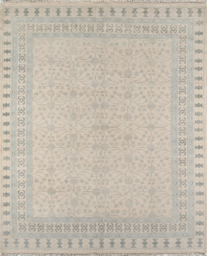 Sudbury Hand Knotted Wool Area Rug, Ivory - BlueJay Avenue