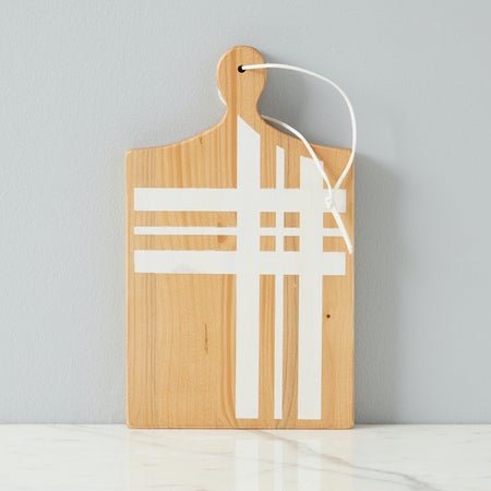 Tartan Serving Board, White - BlueJay Avenue