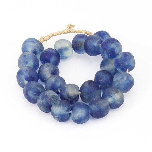 Thea Sea Glass Beads, Ocean Blue - BlueJay Avenue