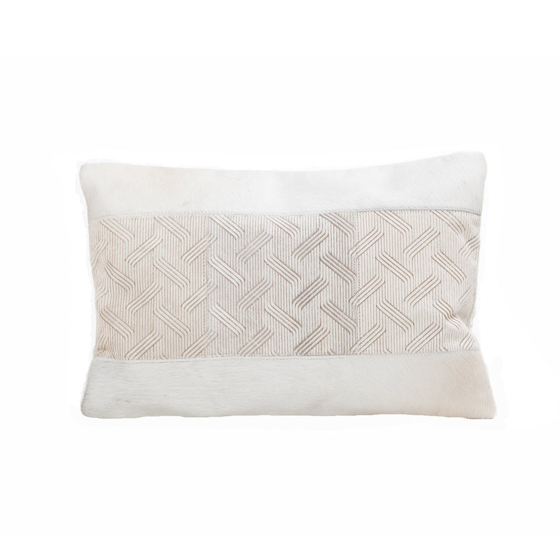 Tracery Hair-On-Hide Lumbar Pillows,12" x 20" - BlueJay Avenue
