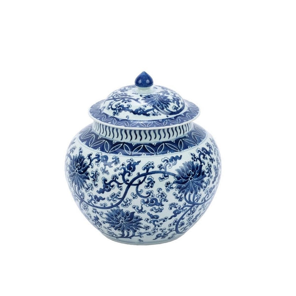 Twisted Lotus Lidded Melon Jar - BlueJay Avenue