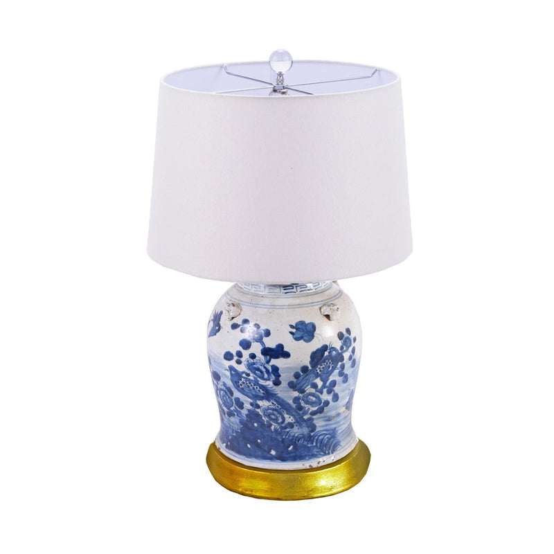 Vintage Flower Bird Jar Lamp - BlueJay Avenue