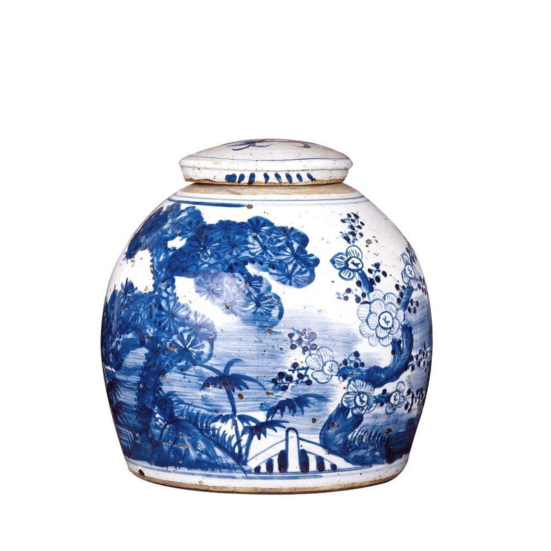 Vintage Ming Jar Pine Motif - BlueJay Avenue