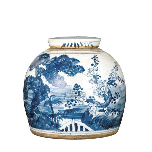 Vintage Ming Jar Pine Motif - BlueJay Avenue