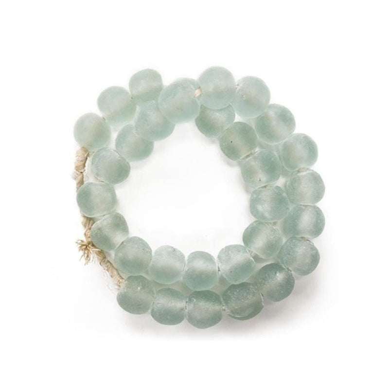 Vintage Sea Glass Beads, Aqua White - BlueJay Avenue