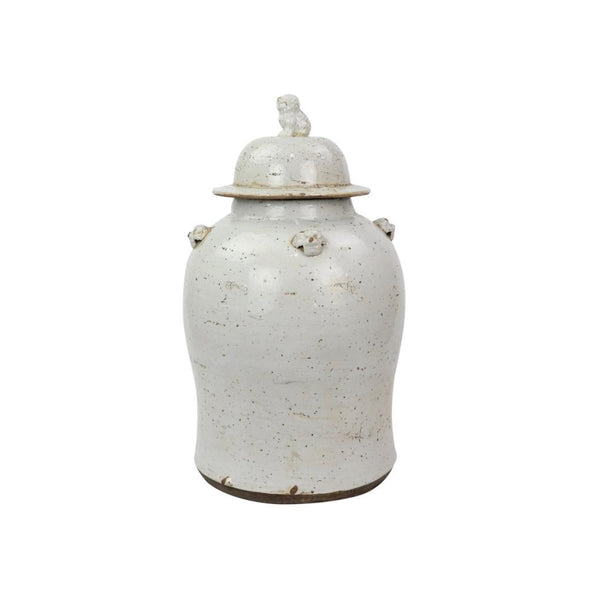 Vintage White Temple Jar - BlueJay Avenue