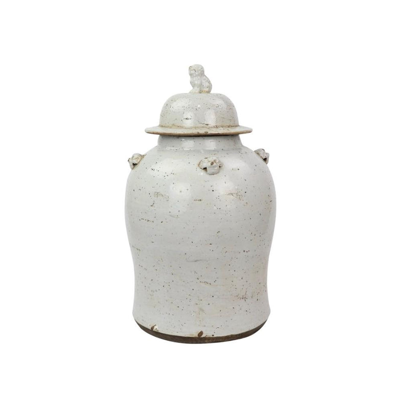 Vintage White Temple Jar - BlueJay Avenue