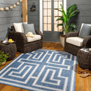 Weston Outdoor Rug, Blue - BlueJay Avenue