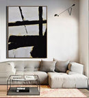 White & Black - Abstract Painting, Oil on Canvas - BlueJay Avenue