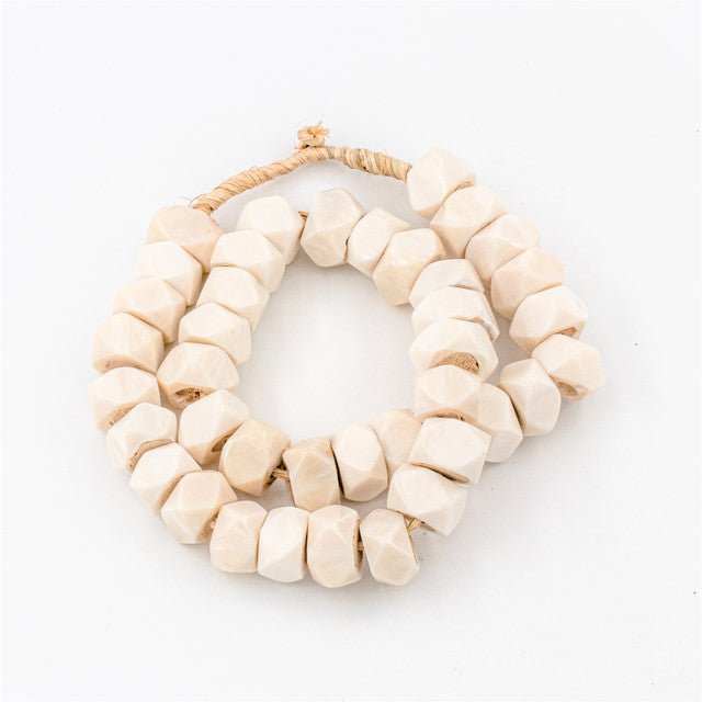 White Diamond Kenya Cow Bone Beads - BlueJay Avenue