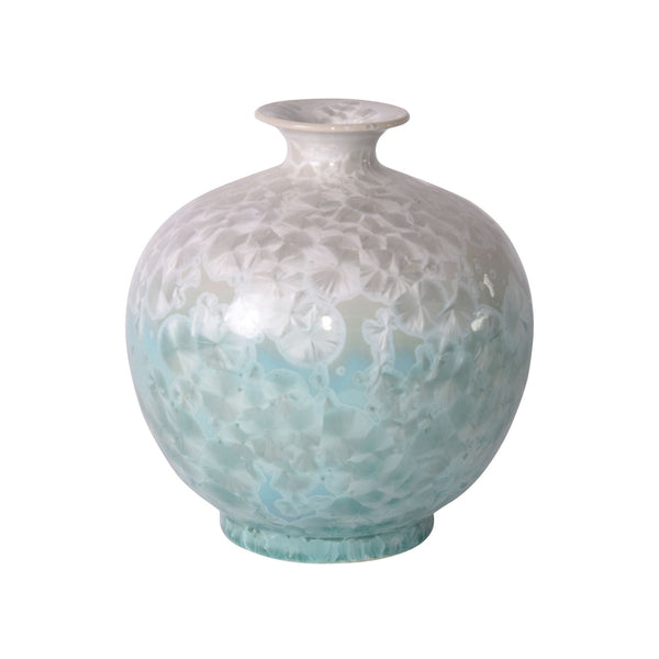White Green Crystal Shell Pomegranate Vase - BlueJay Avenue
