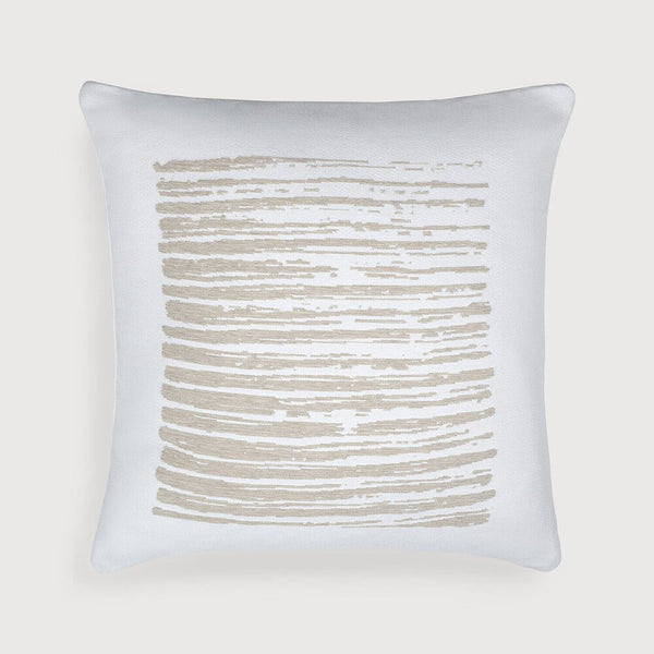 White Linear Square Outdoor Cushion, Set of 2 - BlueJay Avenue