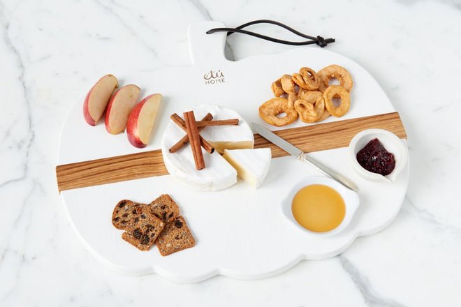 White Mod Pumpkin Charcuterie Board - BlueJay Avenue