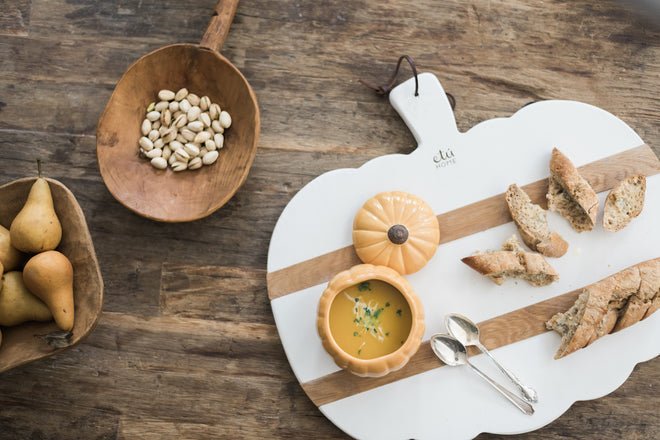 White Mod Pumpkin Charcuterie Board - BlueJay Avenue